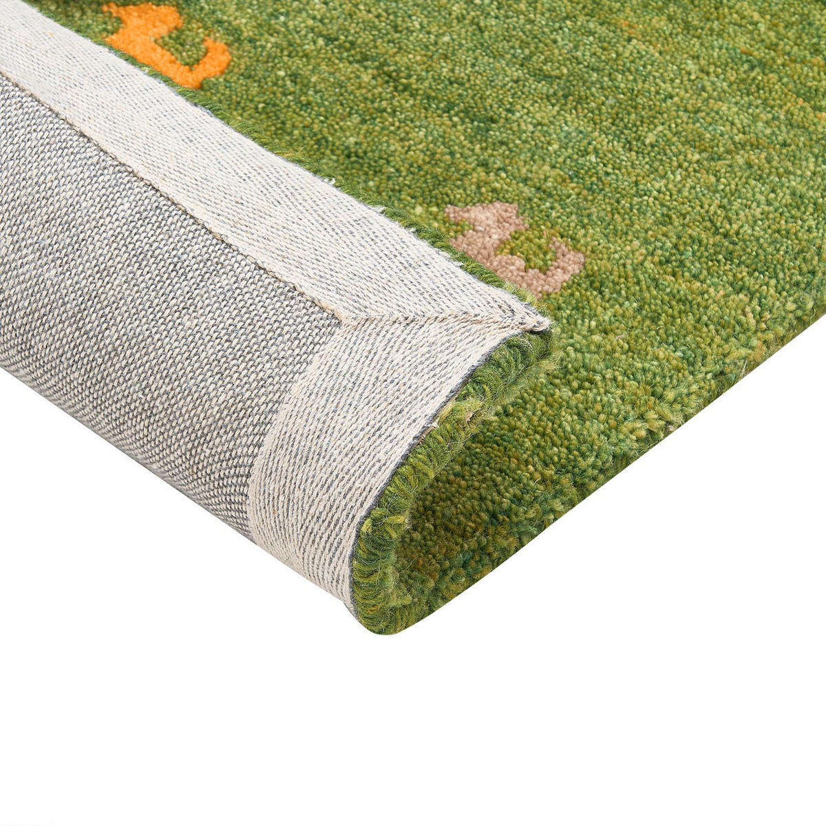 KURZFLOR-GABBEH Yulafi 200/140 cm - Grün, Textil (140/200cm) - Beliani