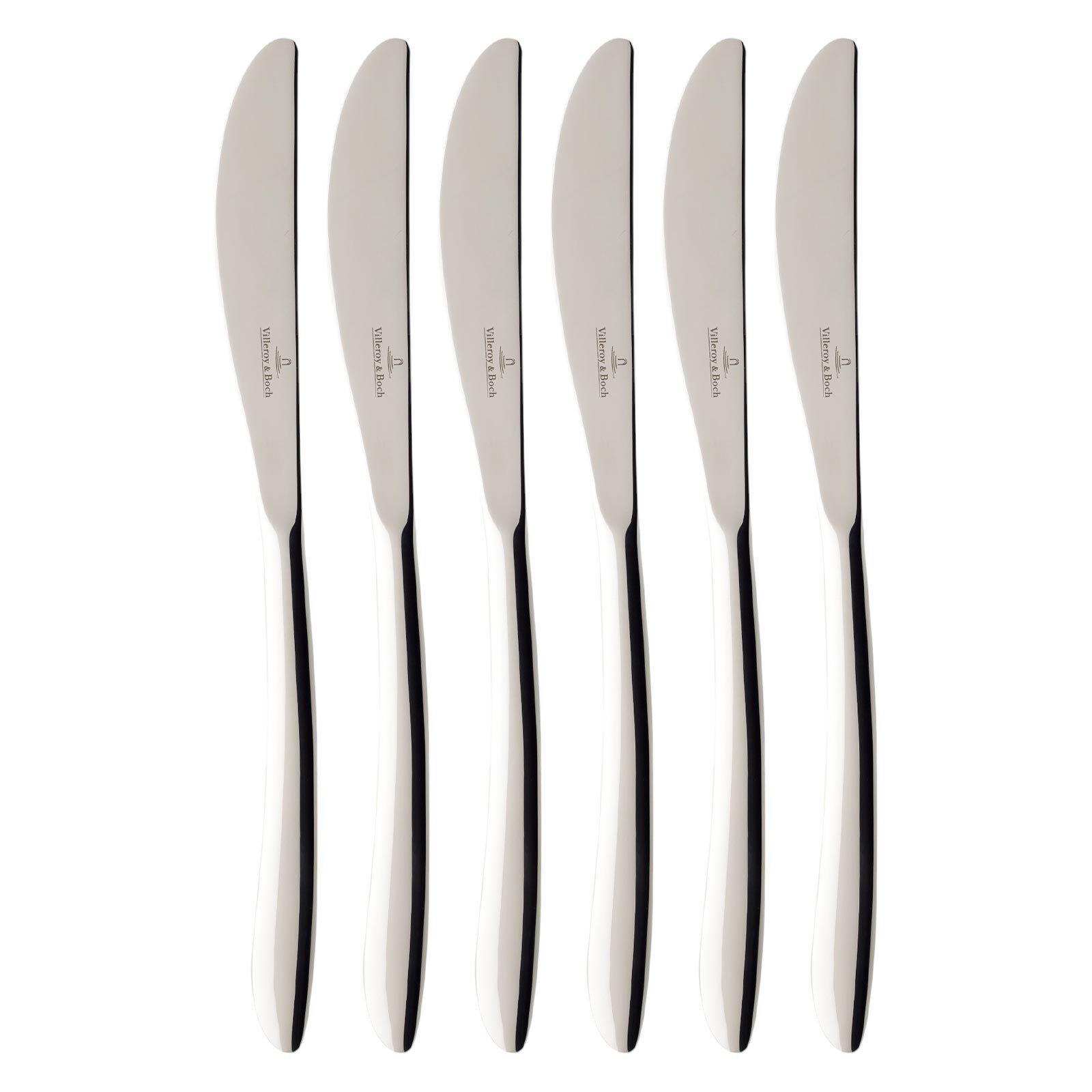 TAFELMESSER SoftWave silber 23,7 cm 6er Set - Silberfarben, Metall (23.7cm) - Villeroy & Boch