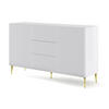 SIDEBOARD WEIß - Goldfarben/Weiß, Holzwerkstoff (150/87/42cm) - FURNLUX