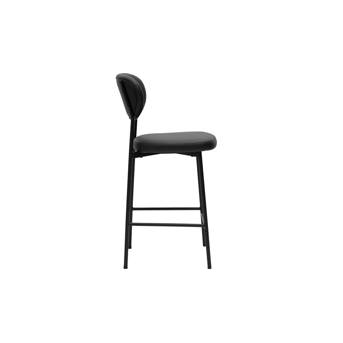 BARHOCKER H65 cm (2er-Set) BREKA - Schwarz, Kunststoff (52/96.5/44.5cm) - Miliboo