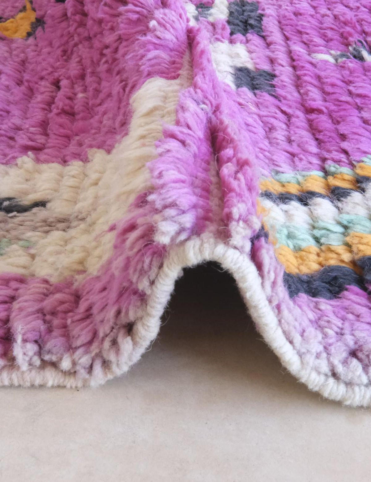 BERBERTEPPICH aus reiner Wolle 69x 327 cm - Pink, Naturmaterialien (69/327cm) - AFK Living