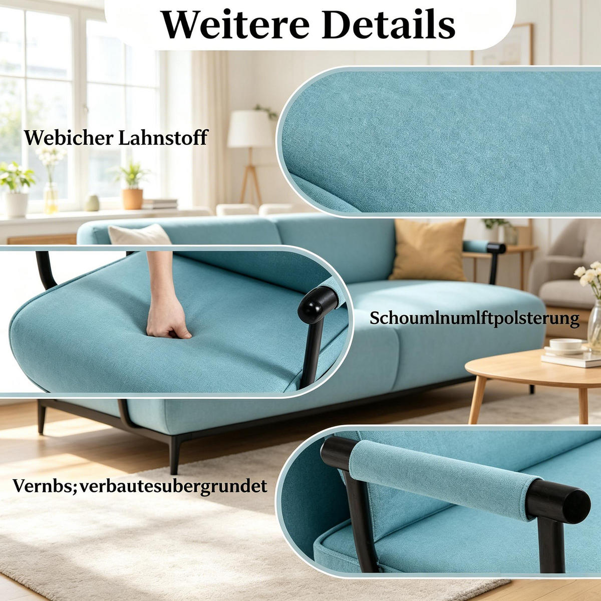 SCHLAFSESSEL 3-in-1, 5-fach verstellbar, DE-42146, Blau - Blau, Metall (75/78/65cm) - ComfortXL