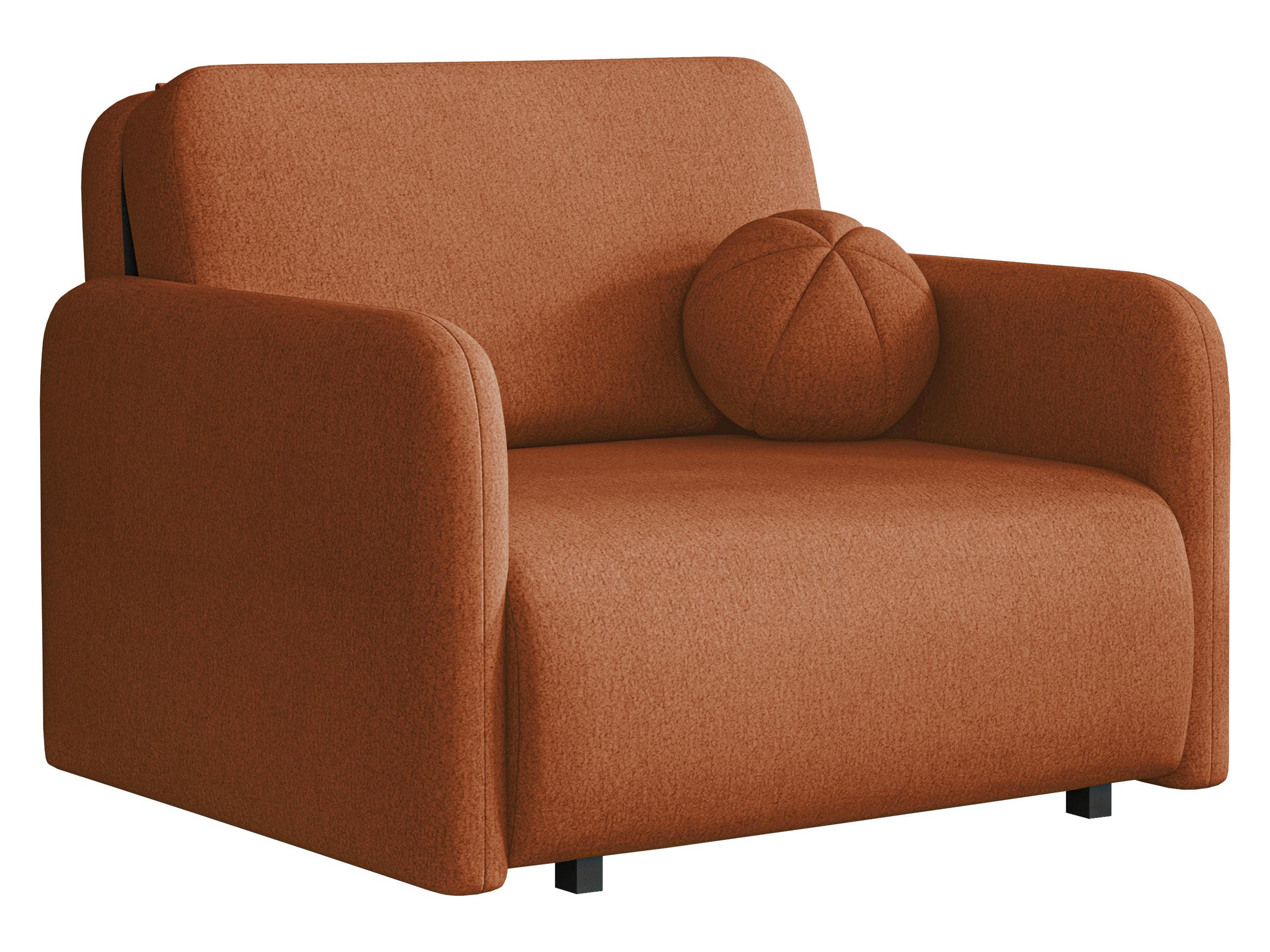 SCHLAFSOFA Viva Sun I - Schwarz/Orange, Holz/Textil (100/85/103cm) - MIRJAN24