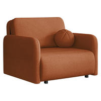 SCHLAFSOFA Viva Sun I - Schwarz/Orange, Holz/Textil (100/85/103cm) - MIRJAN24