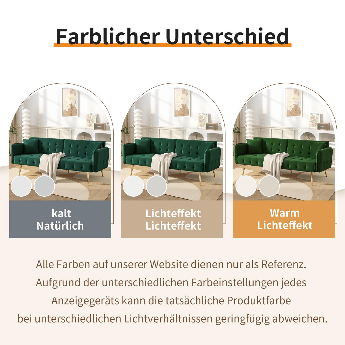 2-SITZER Schlafsofa Samt mit verstellbarer Rückenlehne und Armlehnen Grün 178/82/70 cm - Grün, Textil (82/70/178cm) - Redom