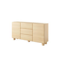 SIDEBOARD CERVI C 160 cm Eiche Vicenza - mit 2 Türen, 3 Schubladen und abgerundeten Fronten - Eichefarben, Holz/Holzwerkstoff (160/80/38cm) - Ravio