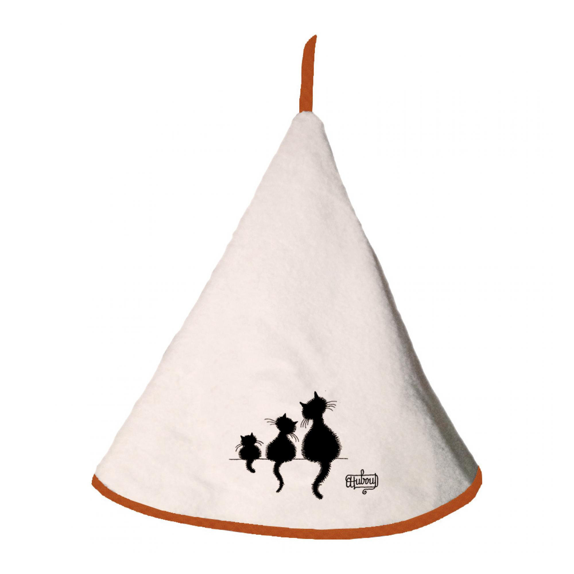 HANDTUCH Dubout 3 chats elfenbein durchmesser 60 cm - Weiß, Textil (60/60cm) - Winkler