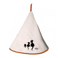 HANDTUCH Dubout 3 chats elfenbein durchmesser 60 cm - Weiß, Textil (60/60cm) - Winkler