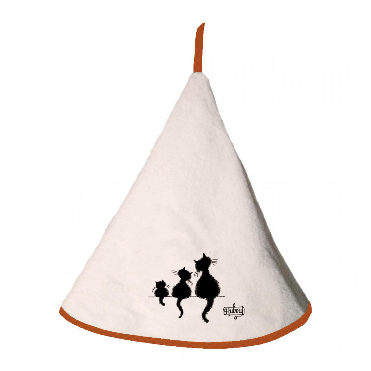 HANDTUCH Dubout 3 chats elfenbein durchmesser 60 cm - Weiß, Textil (60/60cm) - Winkler