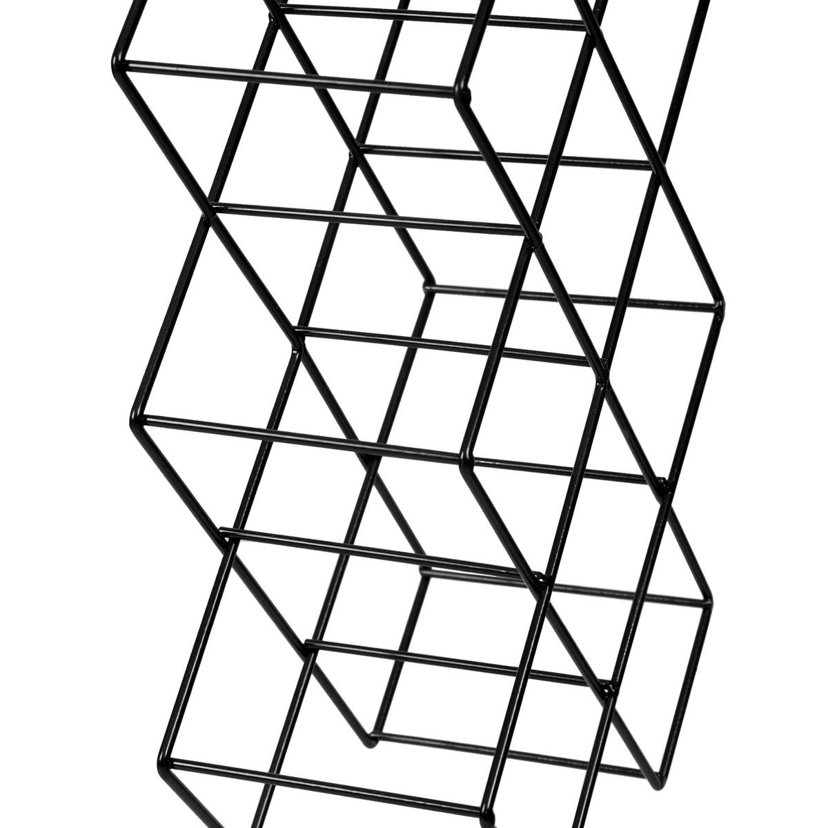 WEINREGAL Apremont - Schwarz, Metall (28.5/43/15cm) - [en.casa]
