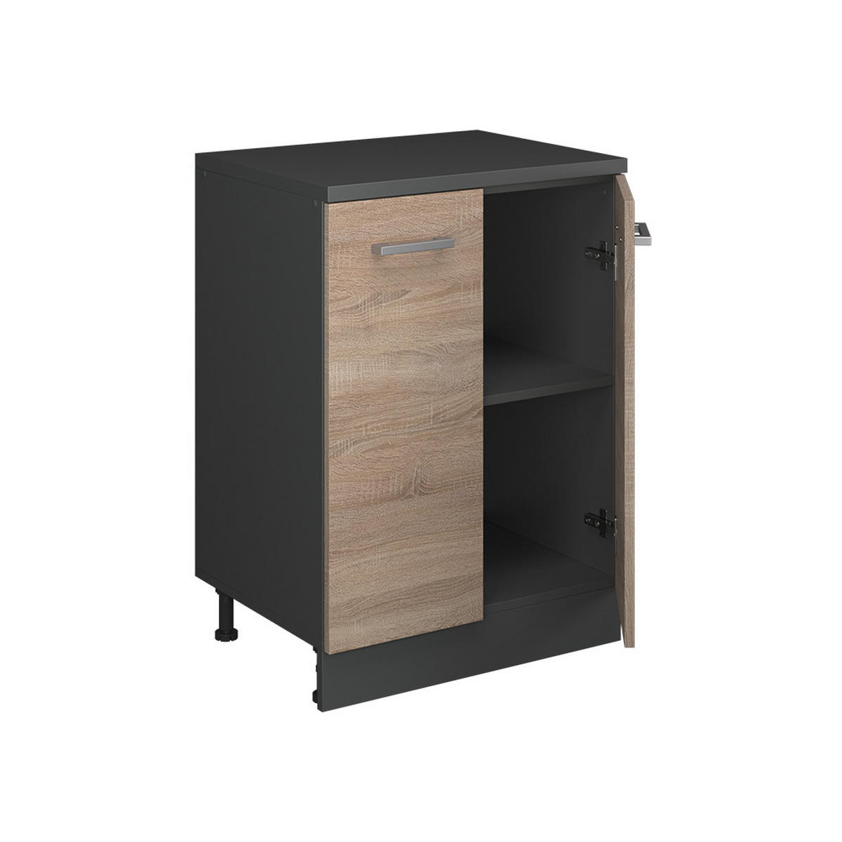SKRINKA DO PODKROVIA Rion Sonoma 60 x 81.6 cm bez sklonu s 2 dverami - dub sonoma, kompozitné drevo (60/83.8/46cm) - Vicco