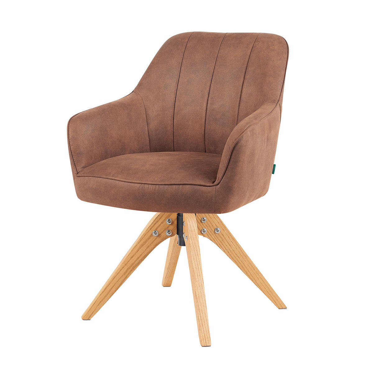 ARMLEHNSTUHL Mika-Noah - Honigeiche/Braun, Eichenholz/Holz (60/87/65cm) - DUBI Möbel