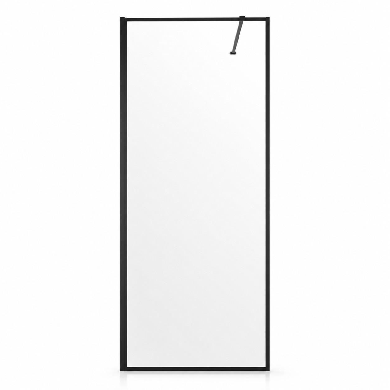 DUSCHWAND Georgia - 60 x 200 cm - Schwarz - Walk-In Duschabtrennung aus Sicherheitsglas - Schwarz, Glas (60/200cm) - Badplaats