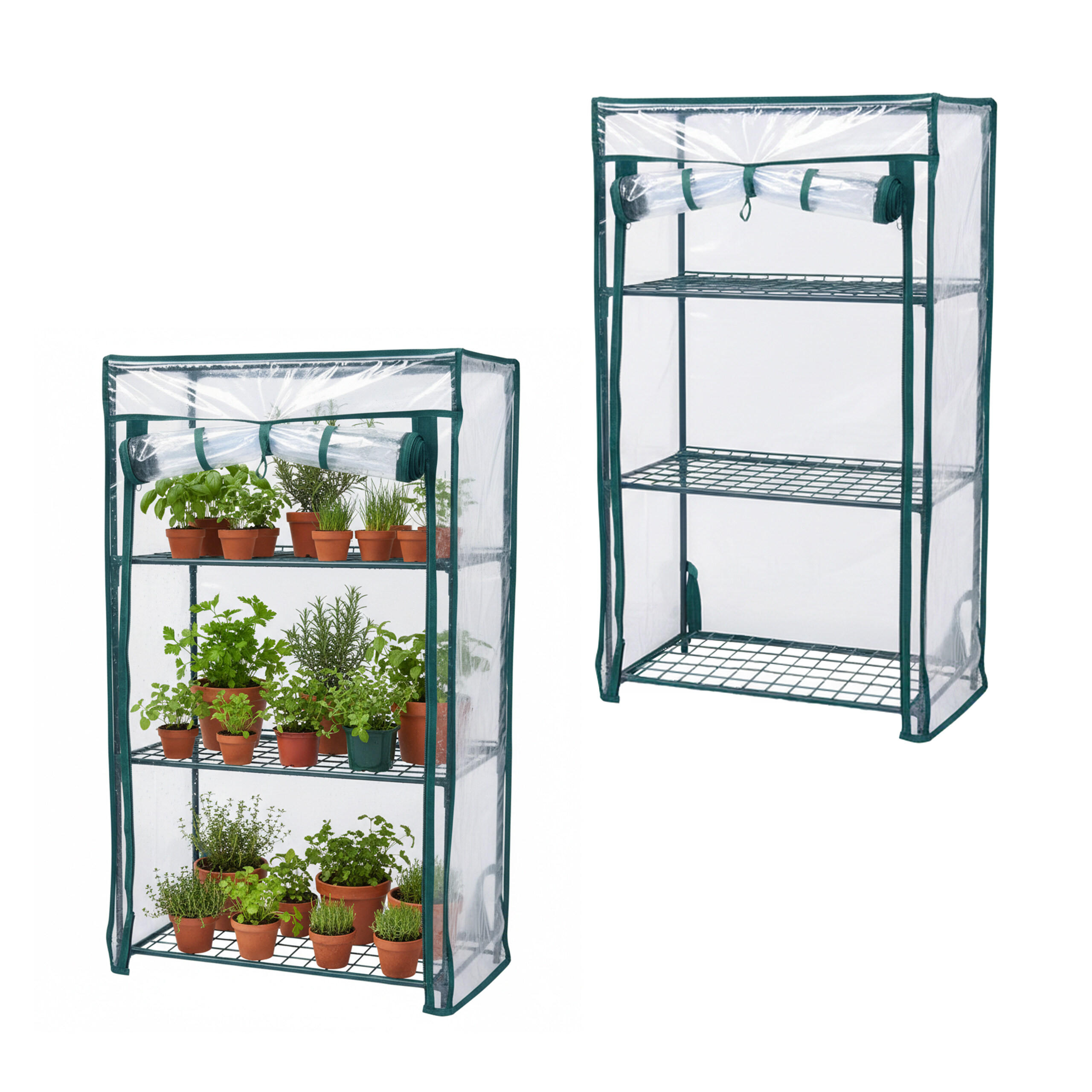 BALKONGEWÄCHSHAUS - Multicolor, Kunststoff/Metall (46/80/24cm) - Relaxdays