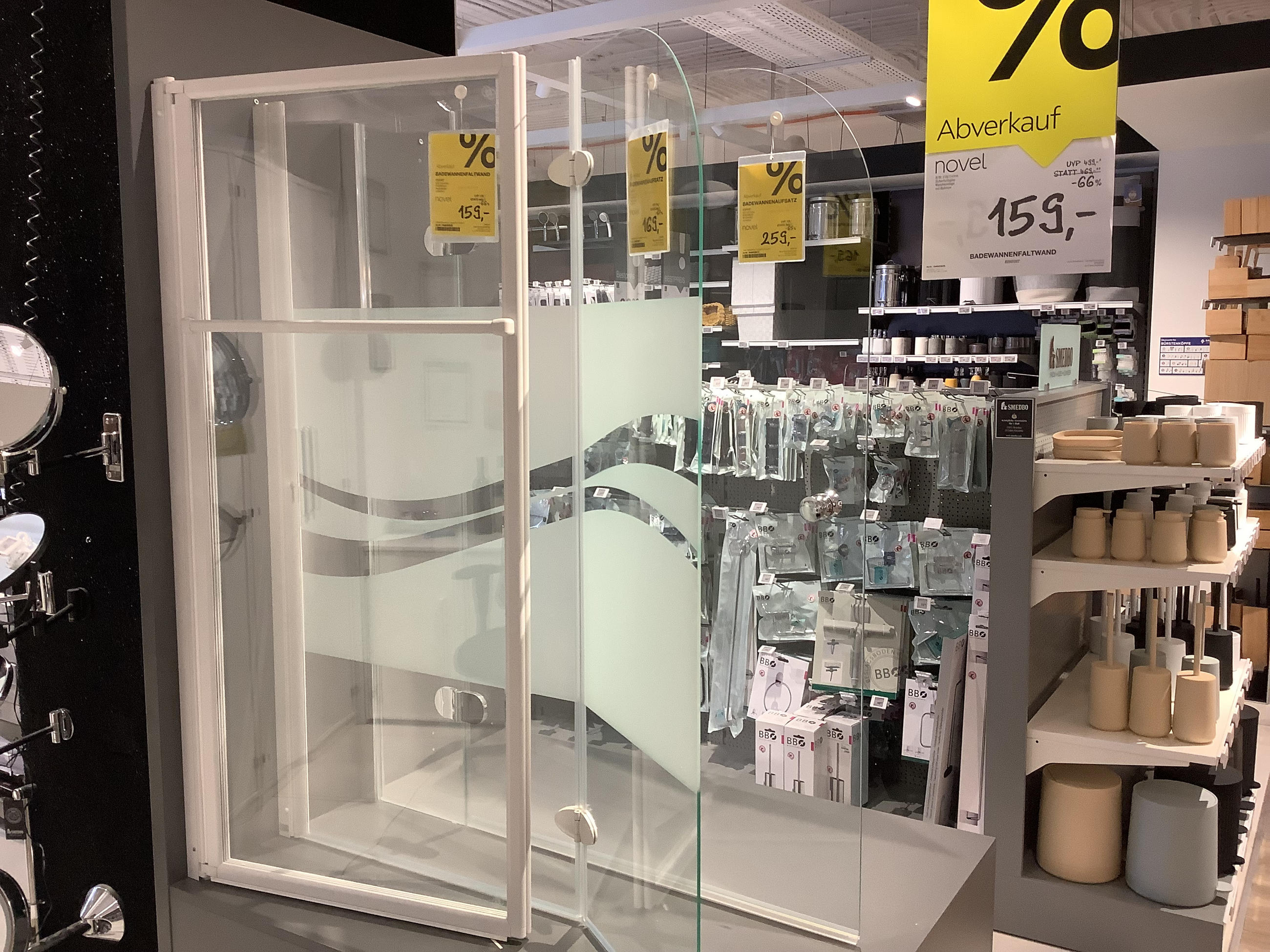 Badewannenfaltwand Komfort - Novel