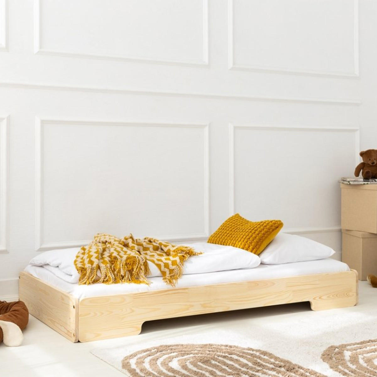 POSTEL 90/200 Léna Přírodní dřevo - hnědá, dřevo (90/200cm) - Petits-meubles