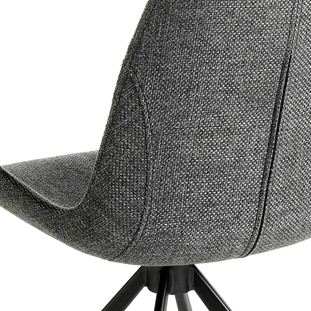 STUHL Drehstuhl aus dunkelgrauem Stoff 54/58/82 cm - Schwarz/Grau, Textil (54/82/58cm) - ANGEL CERDA