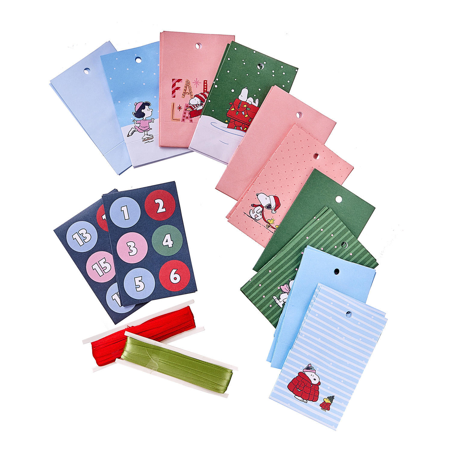 ADVENTSKALENDER-SET Peanuts - Multicolor, Papier (22/2/17cm) - Butlers