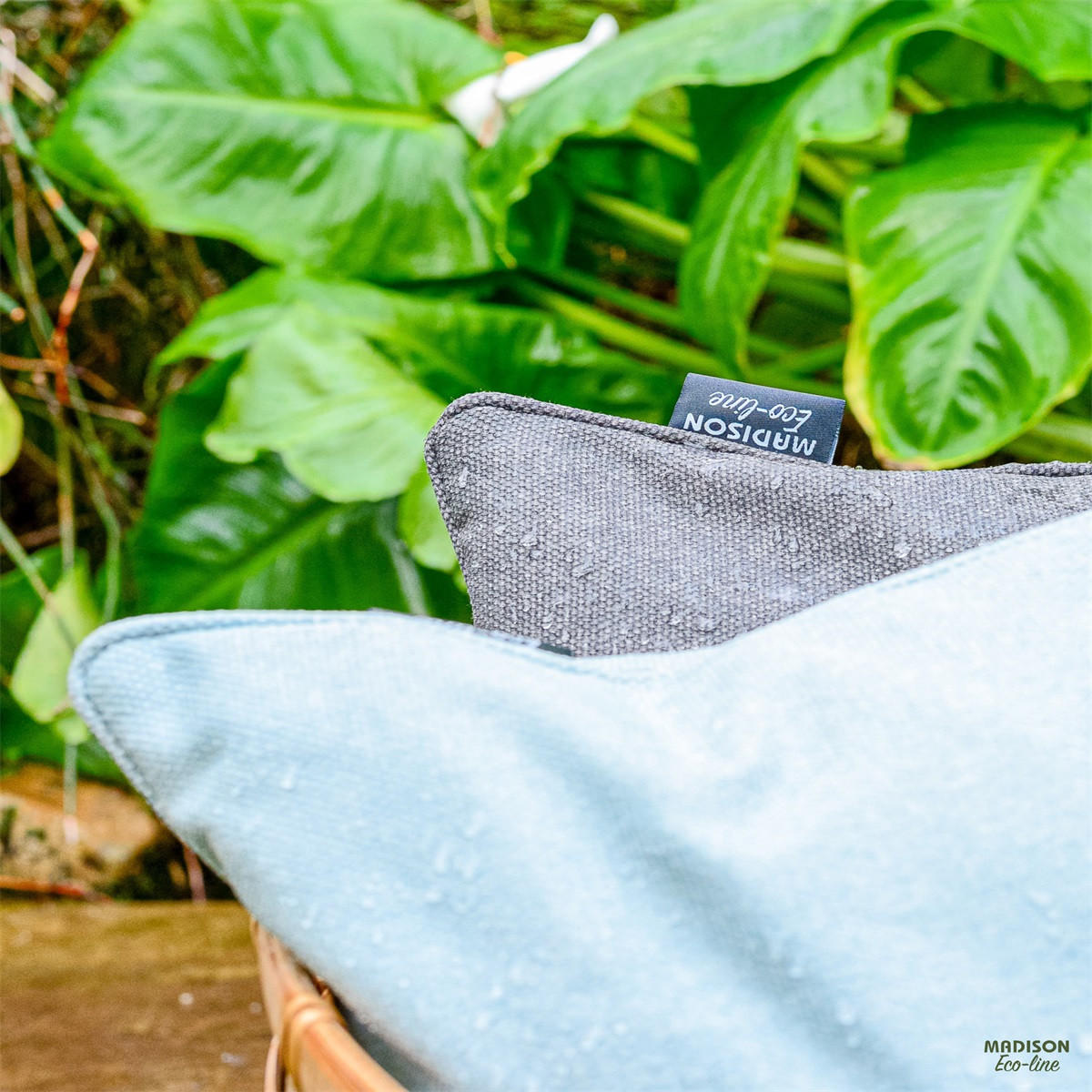 GARTENSTUHLKISSEN Canvas 120/50 cm 4er-Set - Grau, Textil (50/8/120cm) - Madison