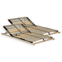 LATTENROST 160x200 cm – Verstellbares Kopfteil 42 Latten 7-Zonen Belastbar bis ca. 130 Kg - Braun, Holz/Holzwerkstoff (160/200cm) - Sleepneo