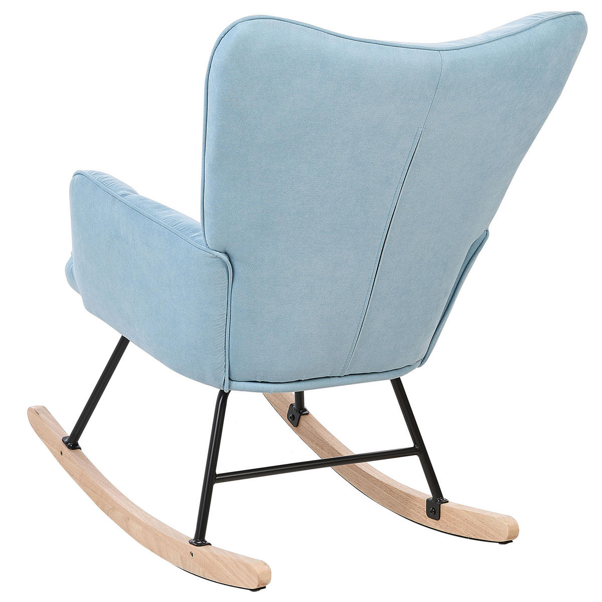SCHAUKELSESSEL Stoff Blau Oulu - Blau, Textil/Metall (71/108/83cm) - Beliani
