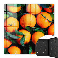 SCHLÜSSELBOX Schwarz 30x30 cm- Türöffnung nach rechts - Frisches Obst - Orange, Metall (30/30/5cm) - TULUP