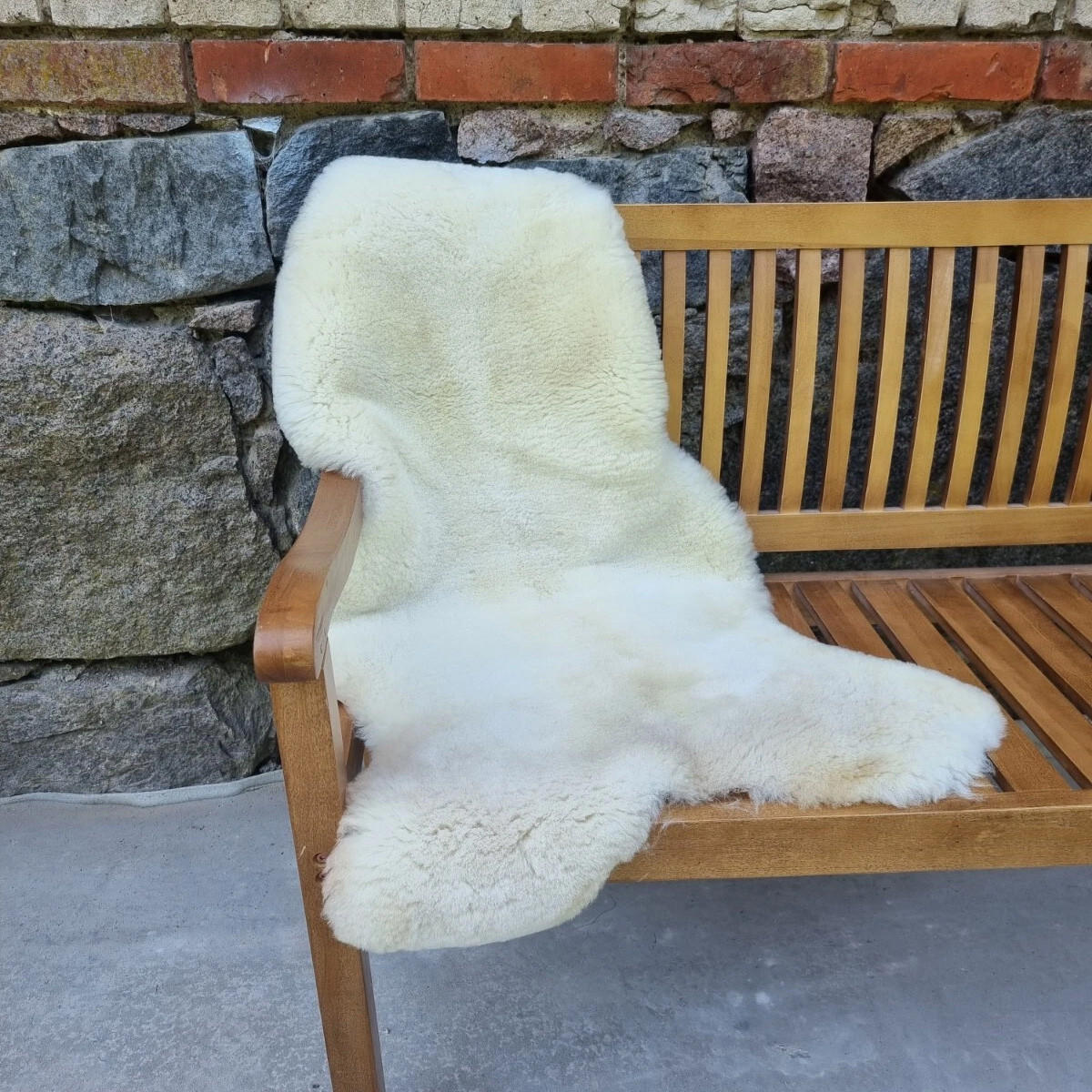 SCHAFFELL Premium Merino Lammfell Vegetable gegerbt geschoren ca. 105 cm - Weiß Hochglanz, Fell (55/105cm) - Provellus