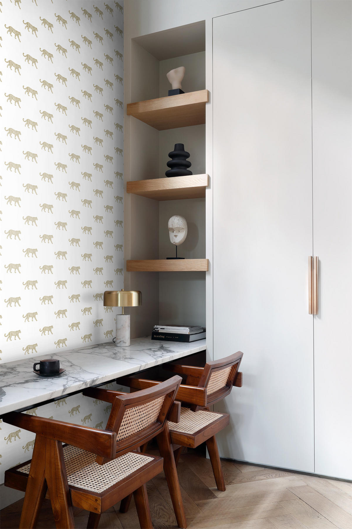 TAPETE Panter 53 cm x 10.05 m - Weiß, Papier (53/1000cm) - Origin Wallcoverings