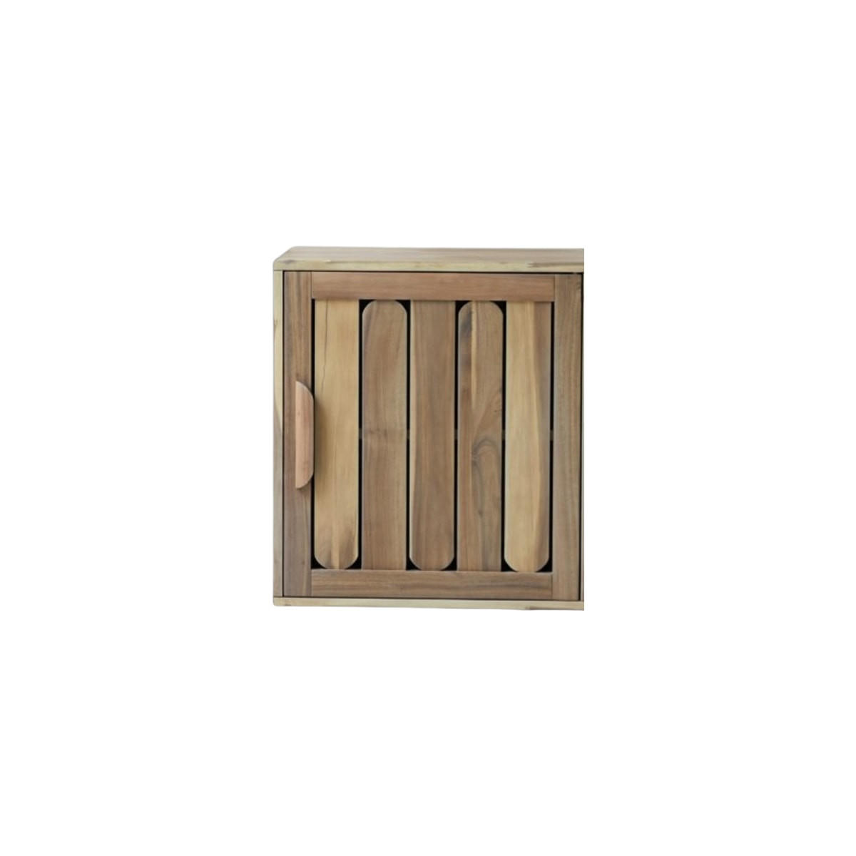 BADEZIMMERMÖBEL Lila Natur aus Akazie - Naturfarben, Holz (60/65/40cm) - Tikamoon