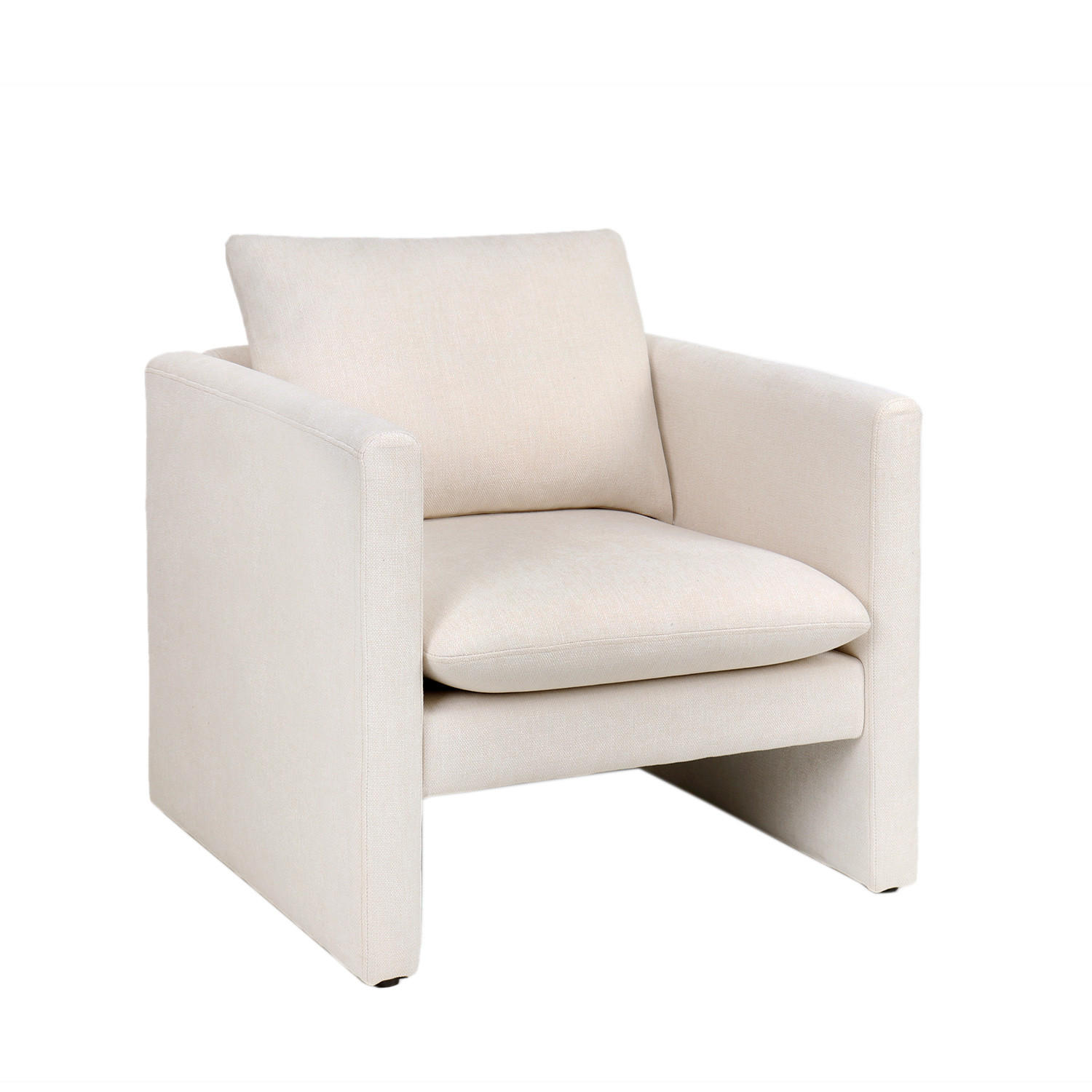 LESESESSEL Hedda Beige 76 cm x 76 cm - Beige, Textil (76/76/74cm) - Klast Home
