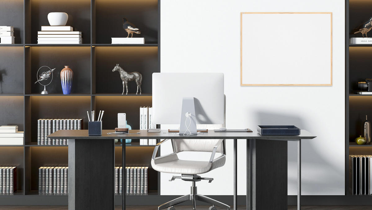 WEISS Pinnwand mit Holz Rahmen 100x80cm - Weiß, Holz (100/80/1.6cm) - ALLboards