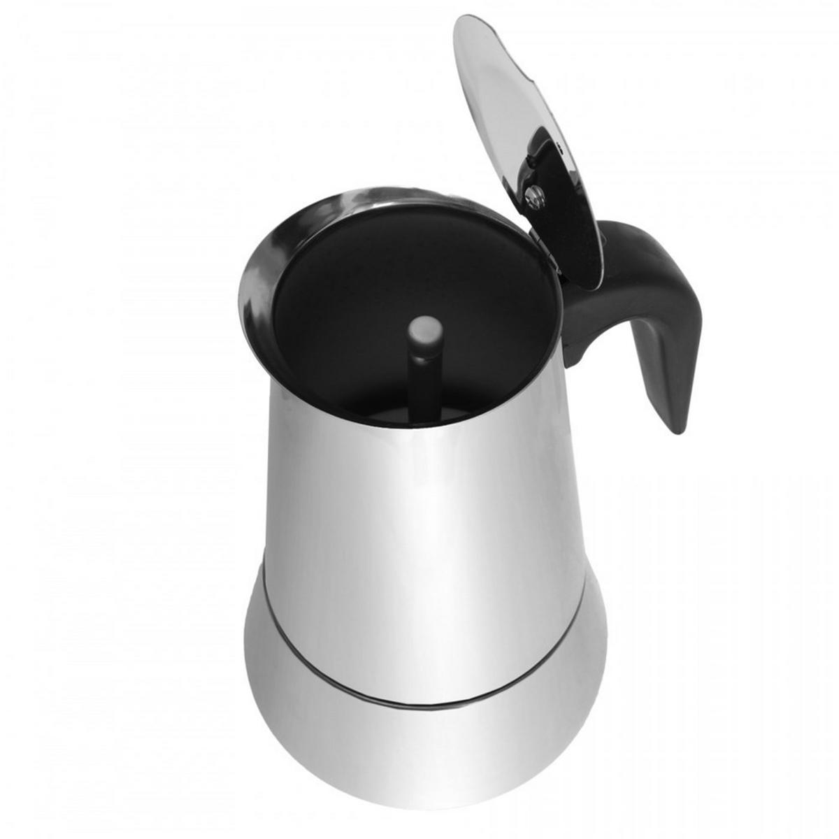 ESPRESSOKOCHER Silber 10/10/21 cm KH1046 - Silberfarben, Metall (10/21/10cm) - Kinghoff 