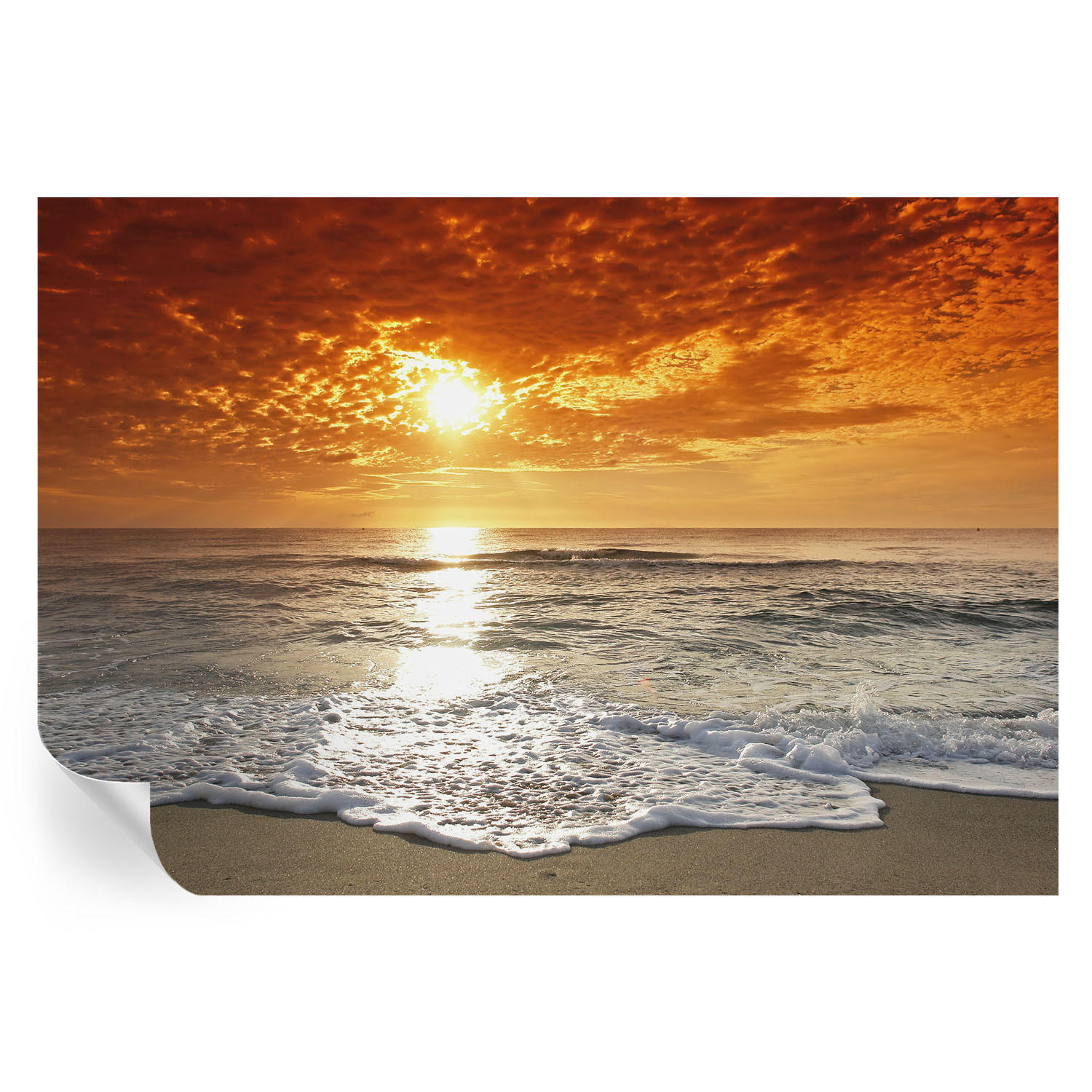 FOTOTAPETE 152x104 cm - Meereswellen - Gelb, Textil (152/104cm) - Wallfluent