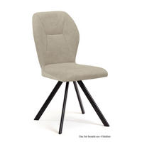 ESSZIMMERSTUHL (4er-Set) Delta 51x92x60 Schwarz/Natur - Schwarz/Naturfarben, Kunststoff (60/92/51cm) - 58aufmkessel