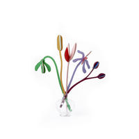 DEKOFIGUR Leucht Papierblume 7/36 cm - Multicolor, Wellpappe (7/36/13cm) - KUNSTLOFT