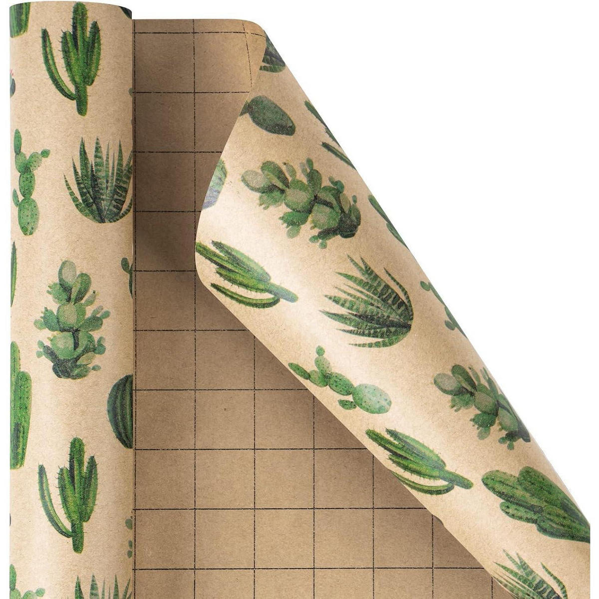 GESCHENKPAPIERROLLE Kaktus-Design 43 cm x 10 m - Multicolor, Papier (4/44/4cm)