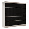SCHWEBETÜRENSCHRANK Basti IV - 200 cm - Schwarz/Weiß, Holzwerkstoff/Metall (200/215/58cm) - Sofnet