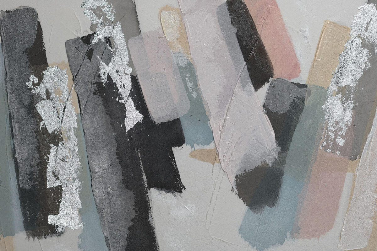 ACRYLBILD HANDGEMALT 150/50 cm - Beige/Grau, Holz/Textil (150/50cm) - KUNSTLOFT