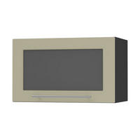 KLAPPHÄNGESCHRANK Kvantum W4BS/60-AV Vanille Matt / Schwarz Matt 60 / 32,5 / 36cm - Creme/Schwarz, Holz/Holzwerkstoff (60/36/32.5cm) - Feldmann-Wohnen