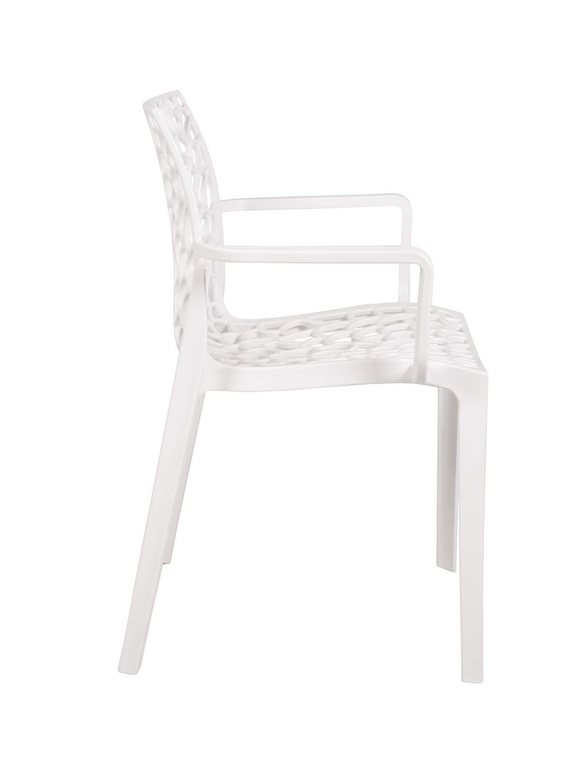 GARTENSTUHL 2er Set Ivar Weiß Gartenstühle - Weiß, Kunststoff (58/81/52cm) - DELUKE