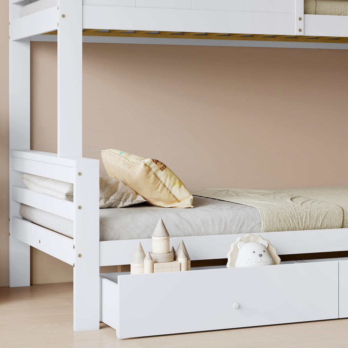 ETAGENBETT Treppe Weiß - Weiß, Holz (90/200cm) - ComfortXL