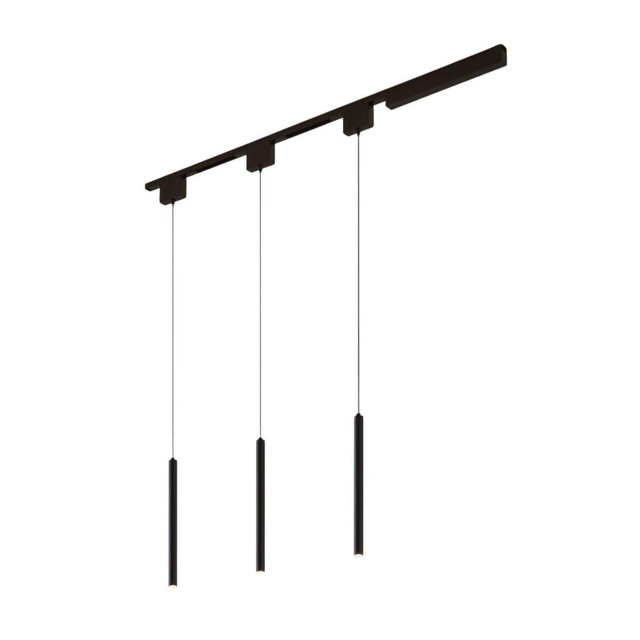 DECKENLEUCHTE MIT SPOTSTRAHLERN Lyne, Schwarz, 135cm - Schwarz, Metall (100/1.6/135cm) - KOSILUM