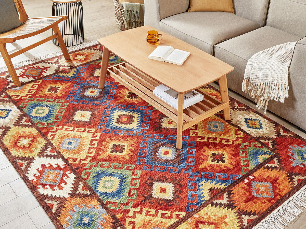 KELIM-TEPPICH Zovuni 230/160 cm - Multicolor, Textil (160/230cm) - Beliani