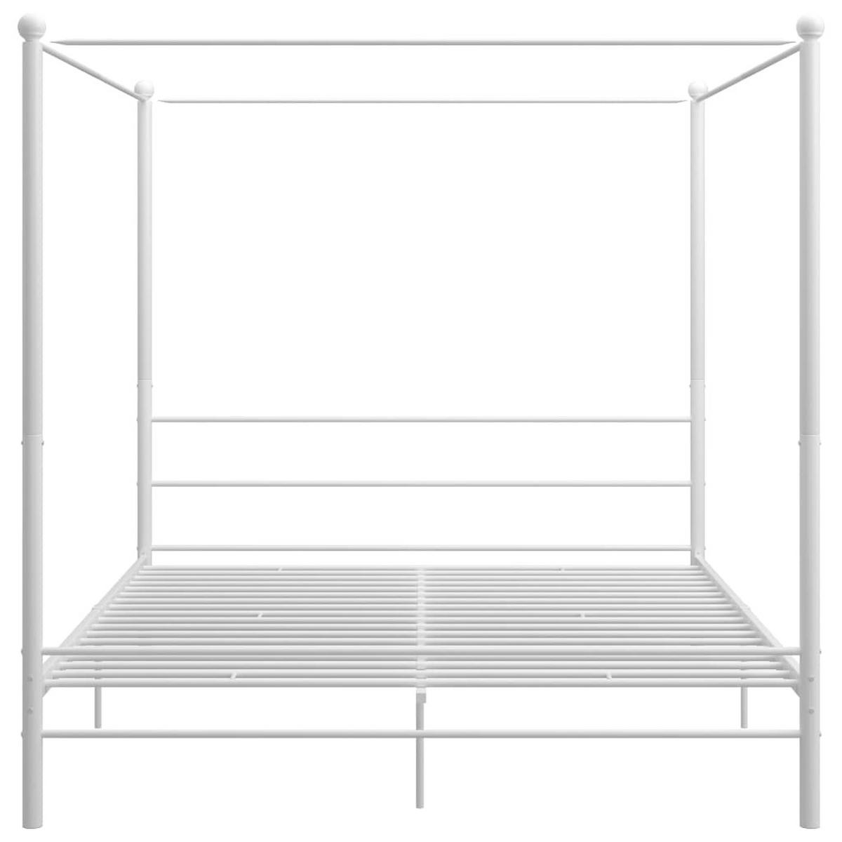 HIMMELBETT Weiß Metall 180x200 cm - Weiß, Metall - furnicato