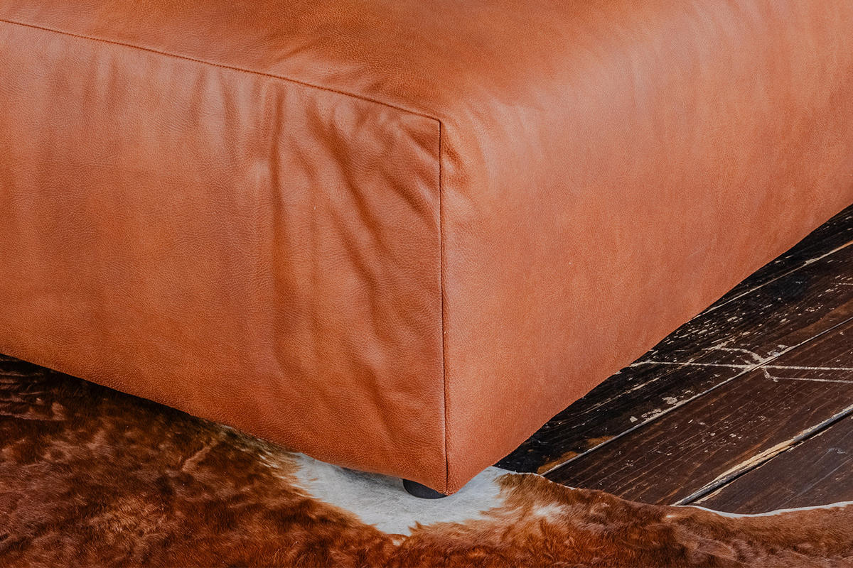 SESSEL MIA Braun Lederfaserstoff - Schwarz/Braun, Leder/Kunststoff (120/72/120cm) - KAWOLA