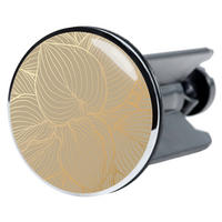 WASCHBECKENSTÖPSEL Hosta - Goldfarben, Kunststoff/Metall (4/7/7cm) - Sanilo