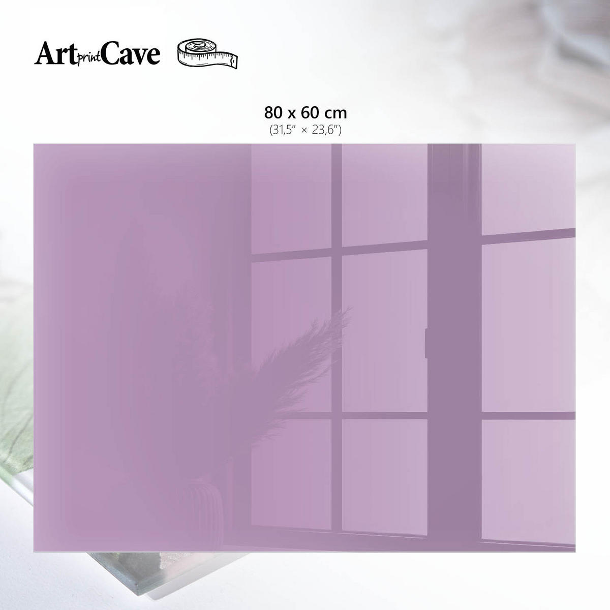 GLASPLATTE 80x60 cm – Hellviolett - Pink, Glas (0.4/80/60cm) - ArtPrintCave