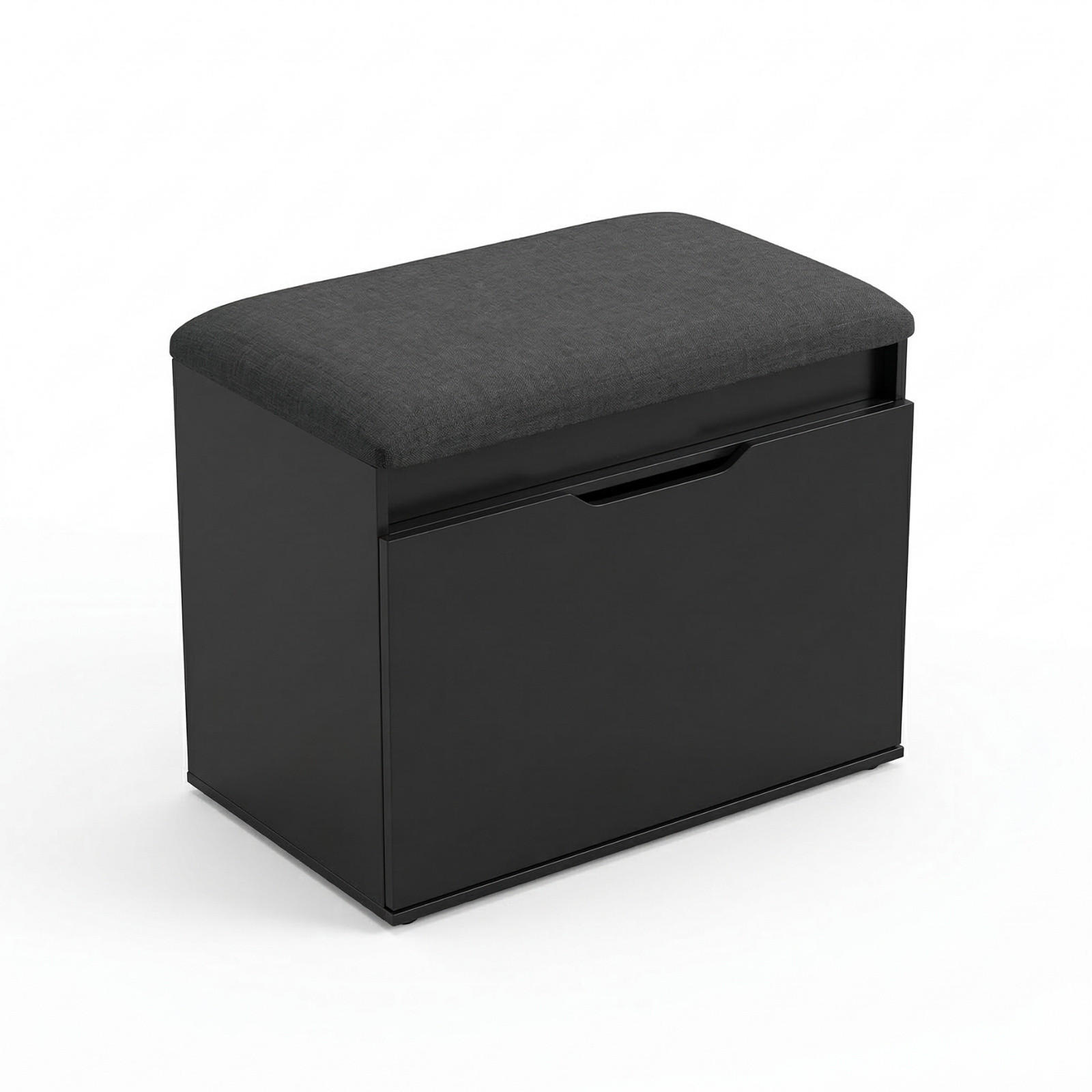 SCHUHSCHRANK Vira 60/50/35 cm Sitzbank - Schwarz, Holzwerkstoff (60/50/35cm) - BOXIMO