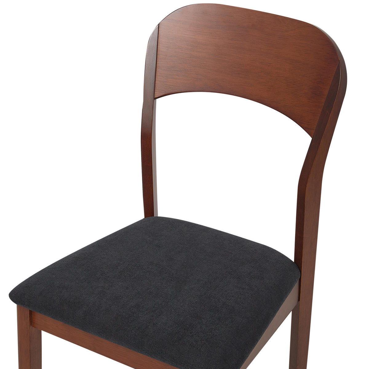 ESSZIMMERSTUHL 2er-Set Dunkler Holzfarbton Alvin - Dunkelbraun/Schwarz, Holz (44/90/53cm) - Beliani