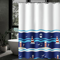 DUSCHVORHANG Blaues Segel 200 x 200 cm - Multicolor, Textil (200/200cm)